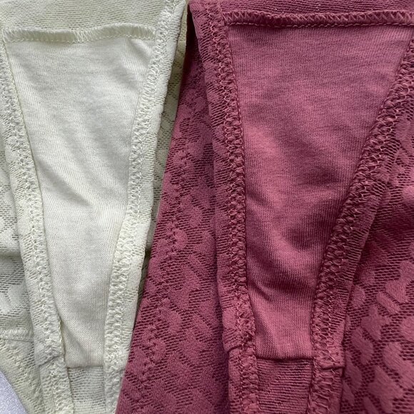 SKIMS Logo Mesh Thong Lot of 2 Bone Berry Womens 4X‎ - Picture 8 of 12